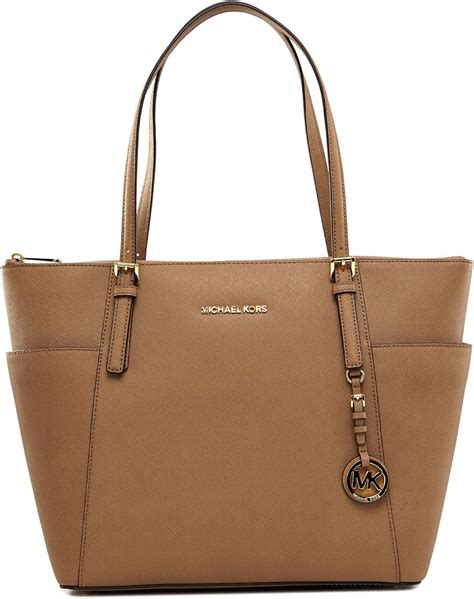 michael kors jet set large top-zip saffiano leather tote günstig|michael kors tote bag.